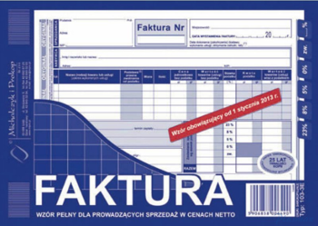 103-3E Faktura VAT netto (pełna) A5 oryginał+kopia  MICHALCZYK i PROKOP