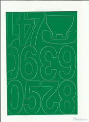CYFRY_ samop. 8cm (8) zielone ARTDRUK