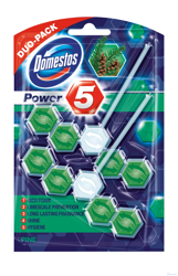 DOMESTOS Zawieszka do toalety POWER5 DUO PINE 5x2x55g 03259