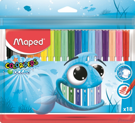 Flamastry COLORPEPS OCEAN 18 kolorów ETUI 845721 MAPED