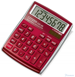 Kalkulator biurowy CITIZEN CDC-80 RDWB, 8-cyfrowy, 135x80mm, czerwony