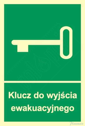 Tabliczka Klucz do wyjścia ewakuacyjnego 150x205 ZZ-21e/7163ZN (X)